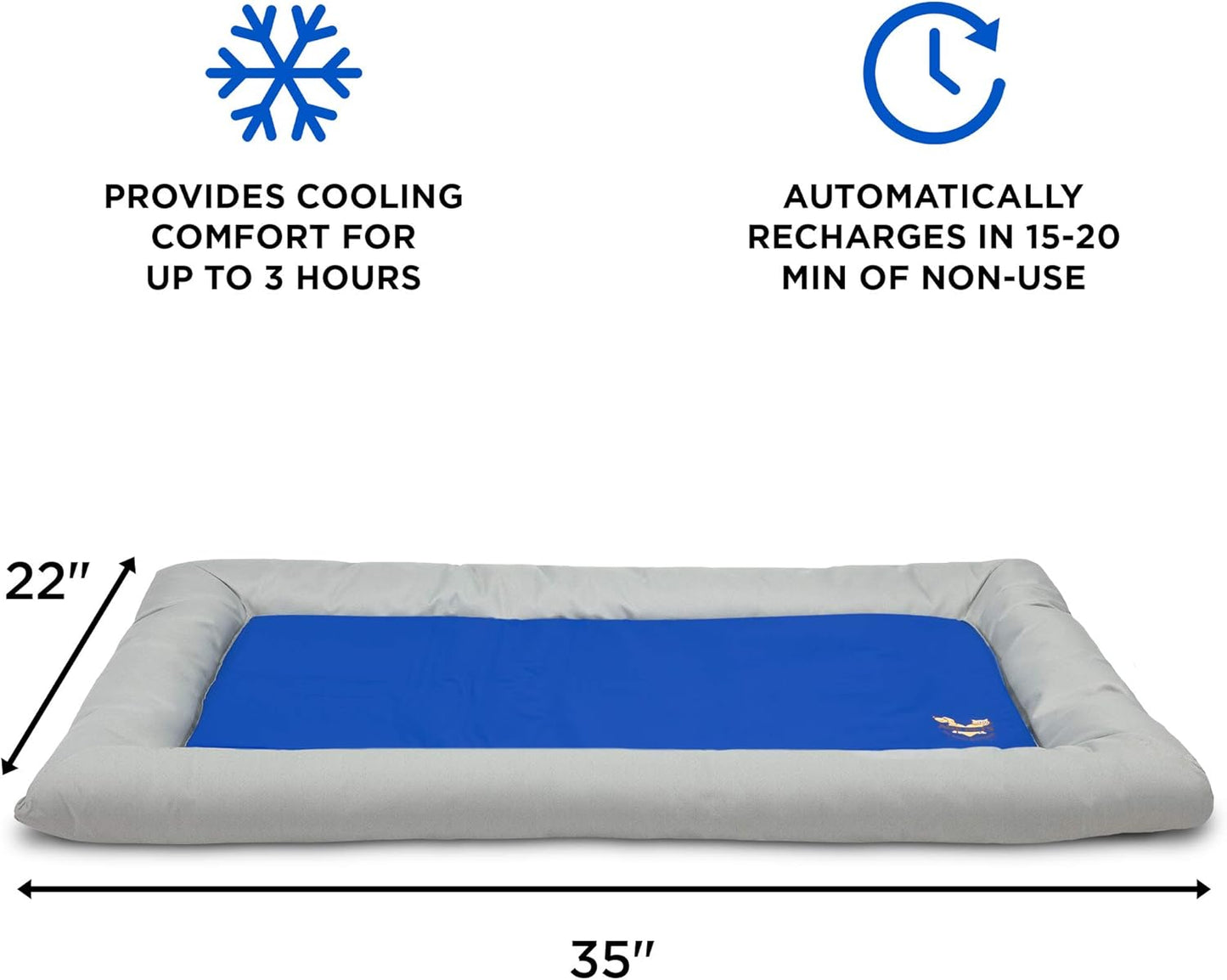 Arf Pets Dog Self Cooling Bed Pet Bed – Solid Gel Based Self Cooling Mat for Pets, Includes a Foam Based Bolster Bed for Extra Comfort