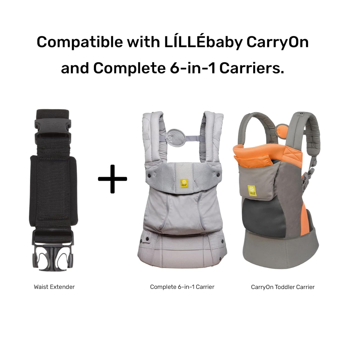 LÍLLÉbaby 6-in-1 Baby Carrier Waist Belt Extension Buckle, Black