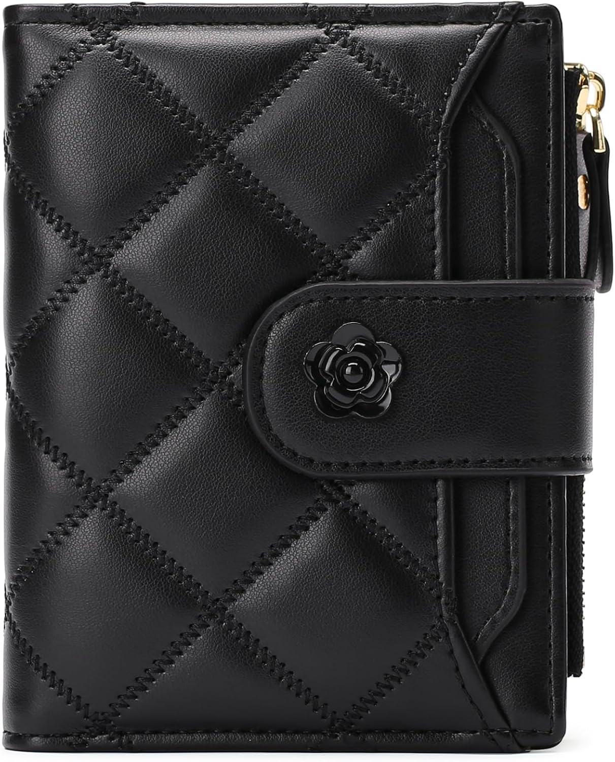 Small Wallets for Women Leather Bifold Wallet Women RFID Blocking Purse Credit Card Holder with 15 Card Slots and ID Window Coin Pocket