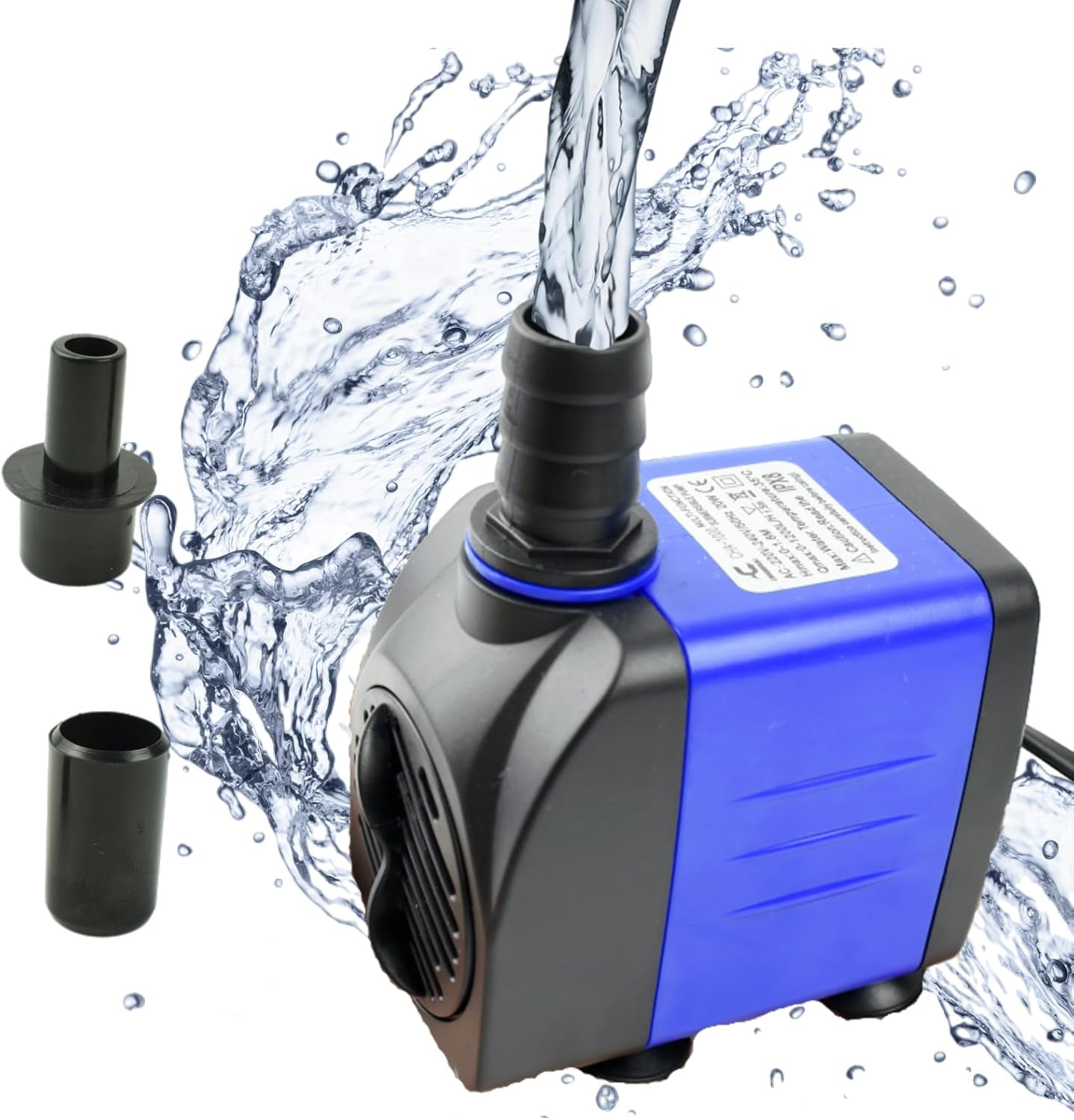 Conquerall CHA-1000 1200L/H AC 110V 310GPH Submersible Pump 20W Durable Adjustable Water Pump Head 5.91ft High for Aquariums, Employees, Garden Fountains,Hydroponics Systems and Pet Fountains