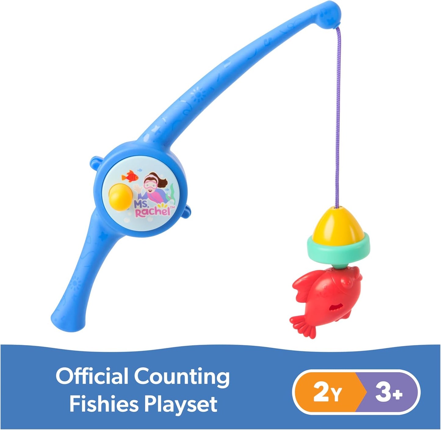 Ms. Rachel Official Counting Fishes Playset with 5 Floatable Toy Fish, Educational Toys & Toddler Toys for Girls & Boys Ages 2-3+ Years