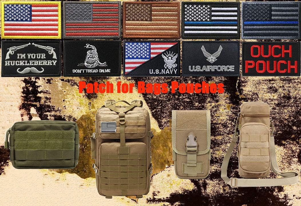 Zcketo 2 Packs Tactical Service Dog Stress & Anxiety Response Dog Vests/Harnesses Emblem Embroidered Fastener Hook & Loop Medic EMT Service Dog Patch