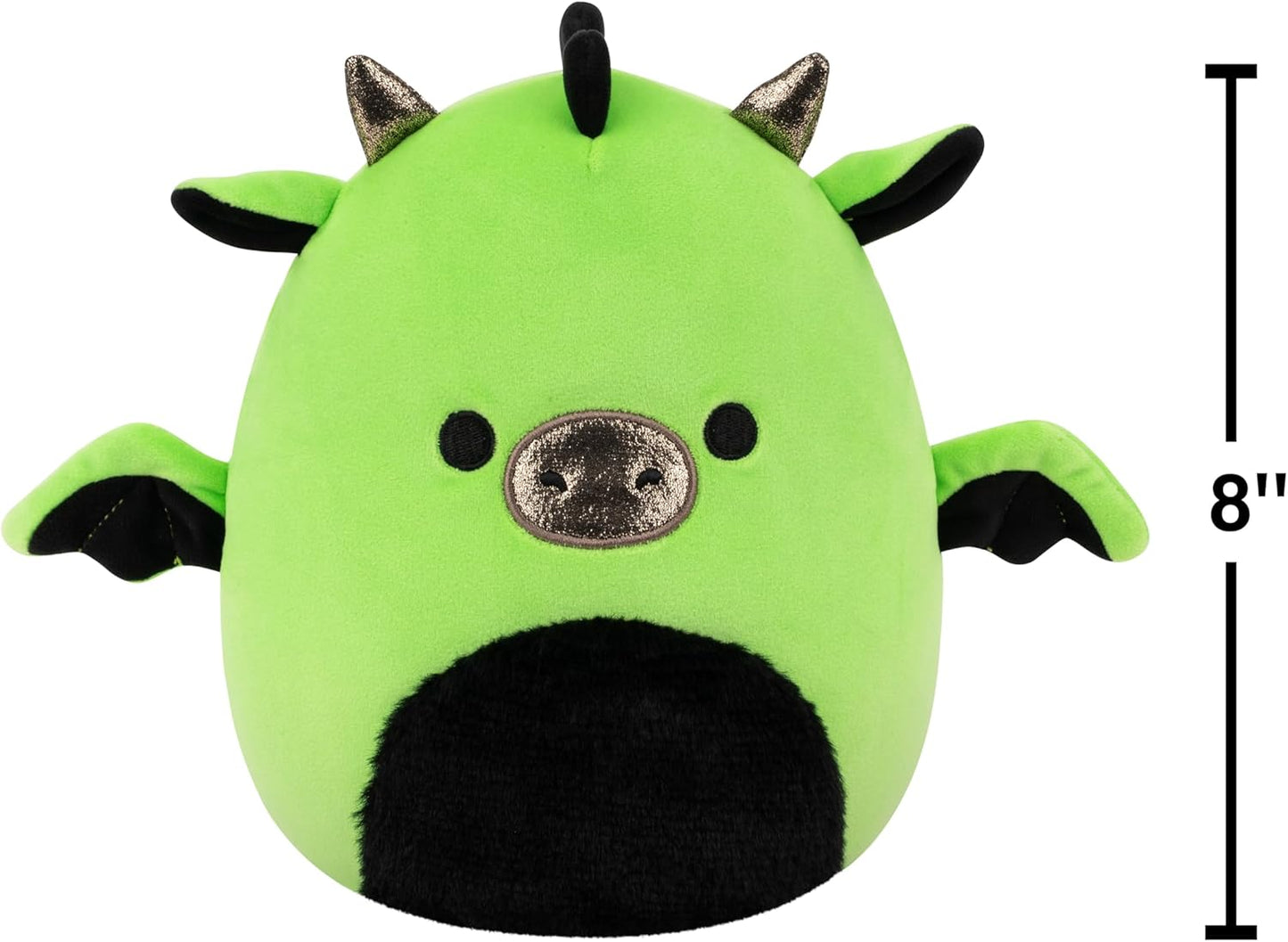 Squishmallows Original 8in Excalibur the Neon Green Dragon – Official Jazwares Halloween Plush (Little)