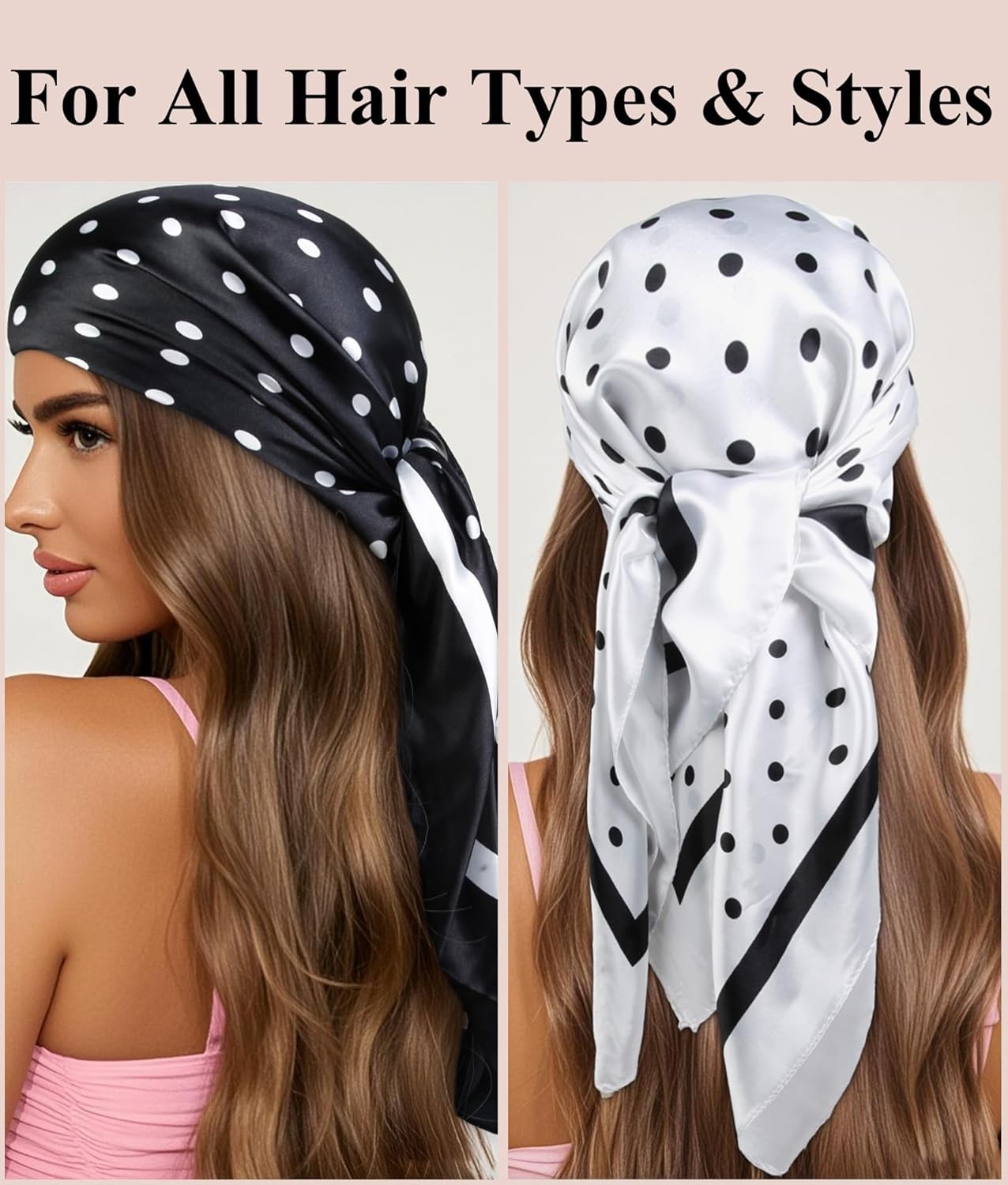 Head Scarf for Women Red Silk Bandana Pirate Costume Accessories, Pirate Head Scarf for Hair Wrapping and Sleeping 35 Inches