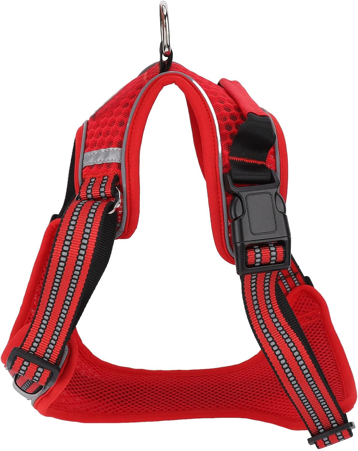 Dog Vest, Adjustable Breathable Reflective Dog Vest with Alloy Traction Buckle Harness Medium Sized Harness for Large for Outdoor Walking, Running, Training (M)