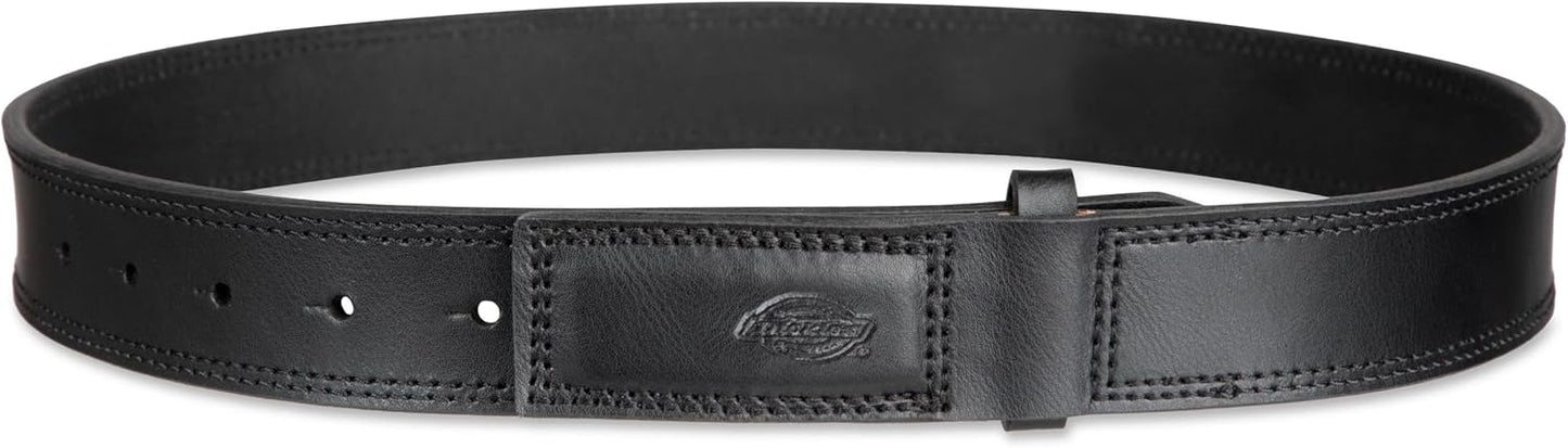 Dickies Men's Leather Mechanic No-Scratch Work Belt - Buckleless, Snap-On Belt