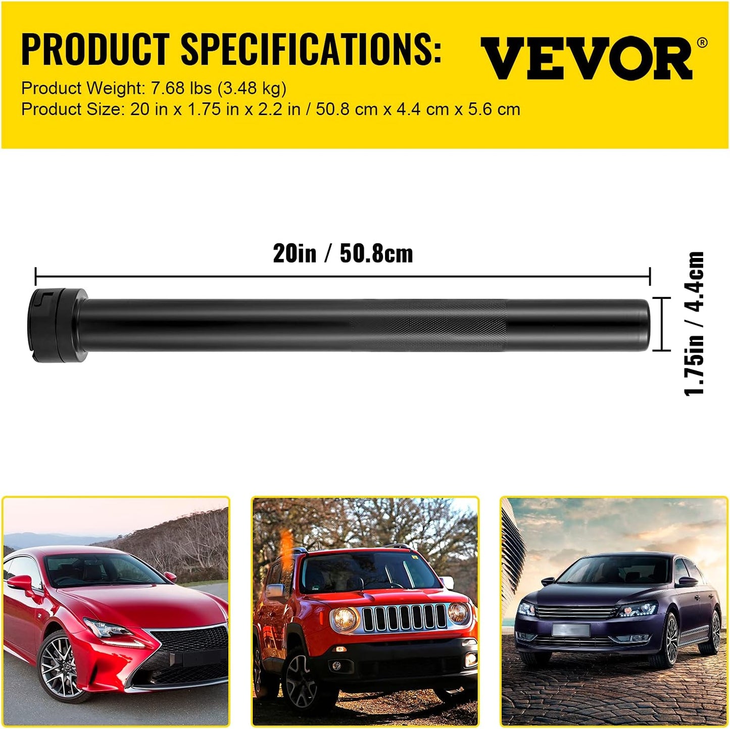 VEVOR Inner Tie Rod Tool Kit, 13 Pcs Tie Rod Removal Tool, 13 Pcs Crowfoot Adapters Inner Tie Rod Tool Set, 1/2 Inch Drive Tube Tie Rods Tool, Heavy-Duty Steel Inner Tie Rod Removal Tool for Vehicle