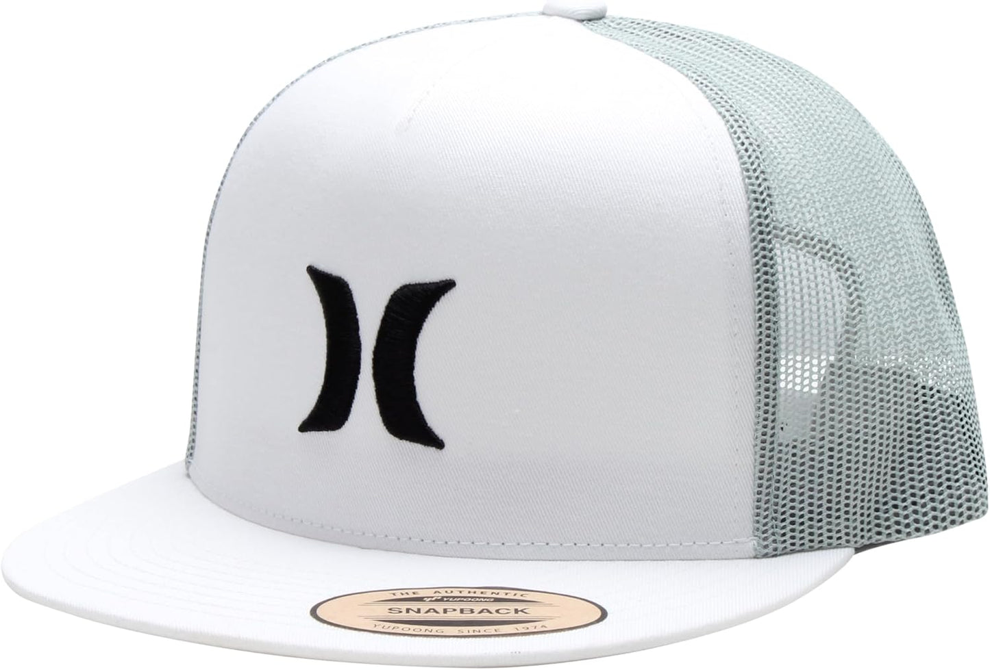 Hurley Men's Caps - Flat Brim Mesh Panel Baseball Cap Trucker Hat - Snap Back Hats for Men