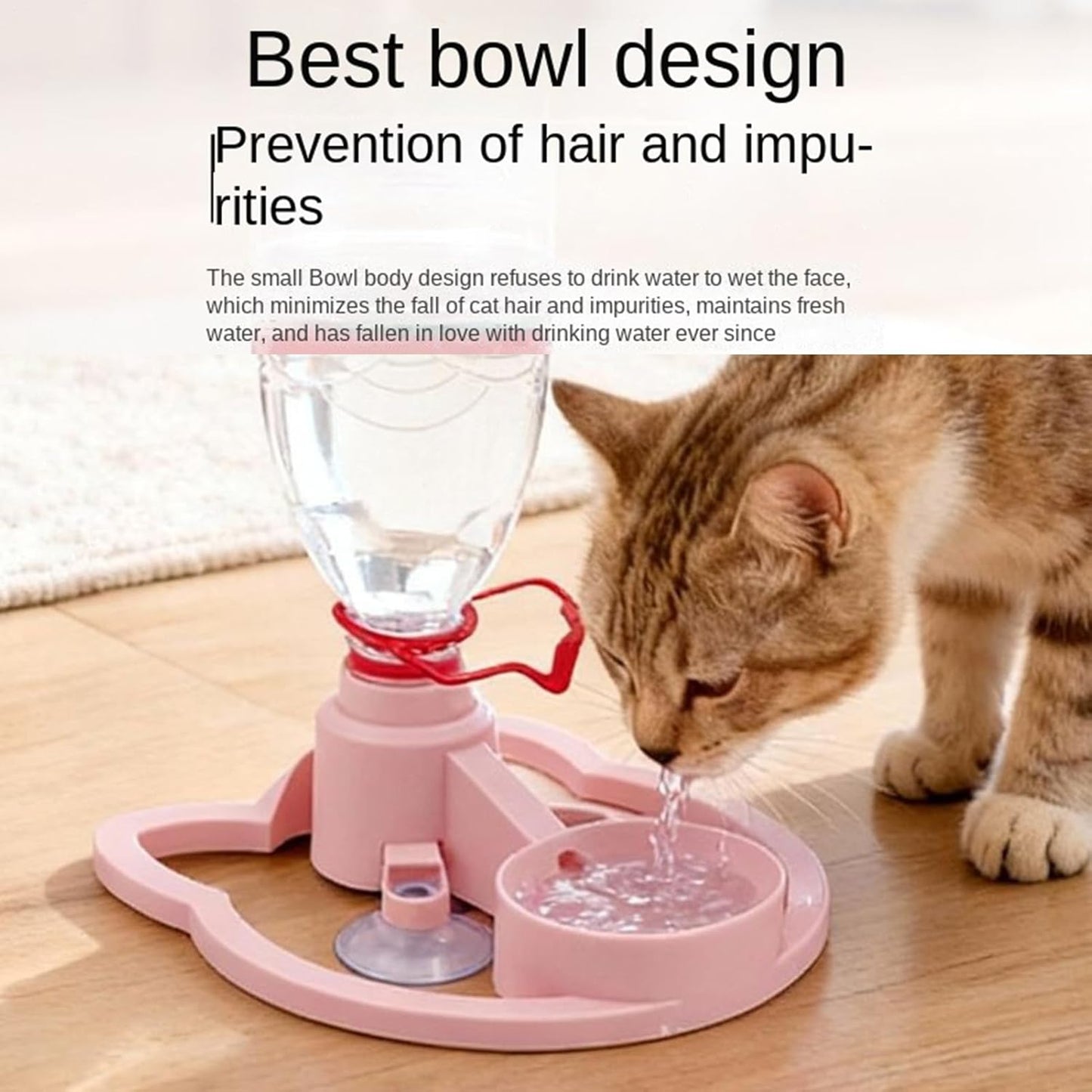 Cat Feeder Stand - Anti-Tipping Automatic Rack,Kitten Water Bottle Basin Stand - for Puppy Kitten Small Medium Large Breed Balcony Home Travel Indoor Outdoor