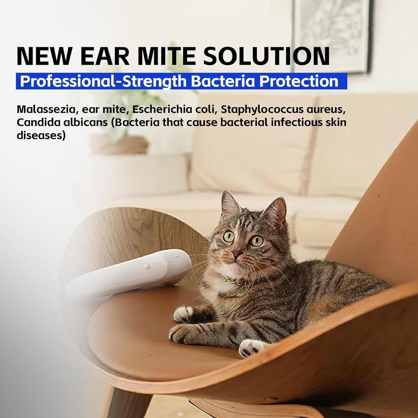 Ear Care Pro for Cats & Dogs- Soothing Relief from Ear Mite & Tick at-Home Ear Comfort with Ozone Technology Cleans Ears & Prevents Infections