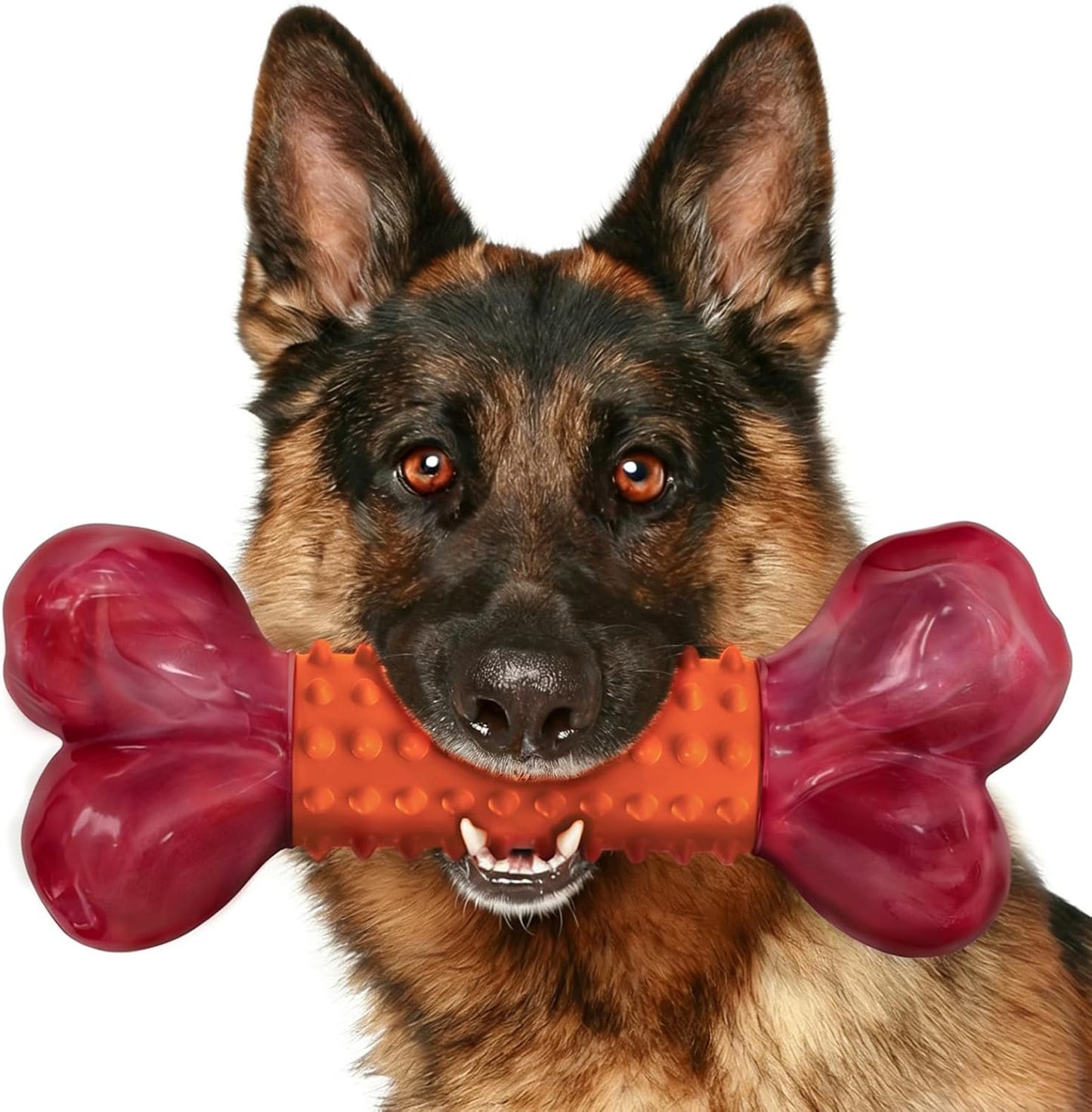 Apasiri Dog Toys for Aggressive Chewers Peanut Butter Flavored, 8" Tough Dog Chew Bone, Nylon & Rubber Chew Toy, Dog Bone Toy for Large Medium Breed 20-80lbs
