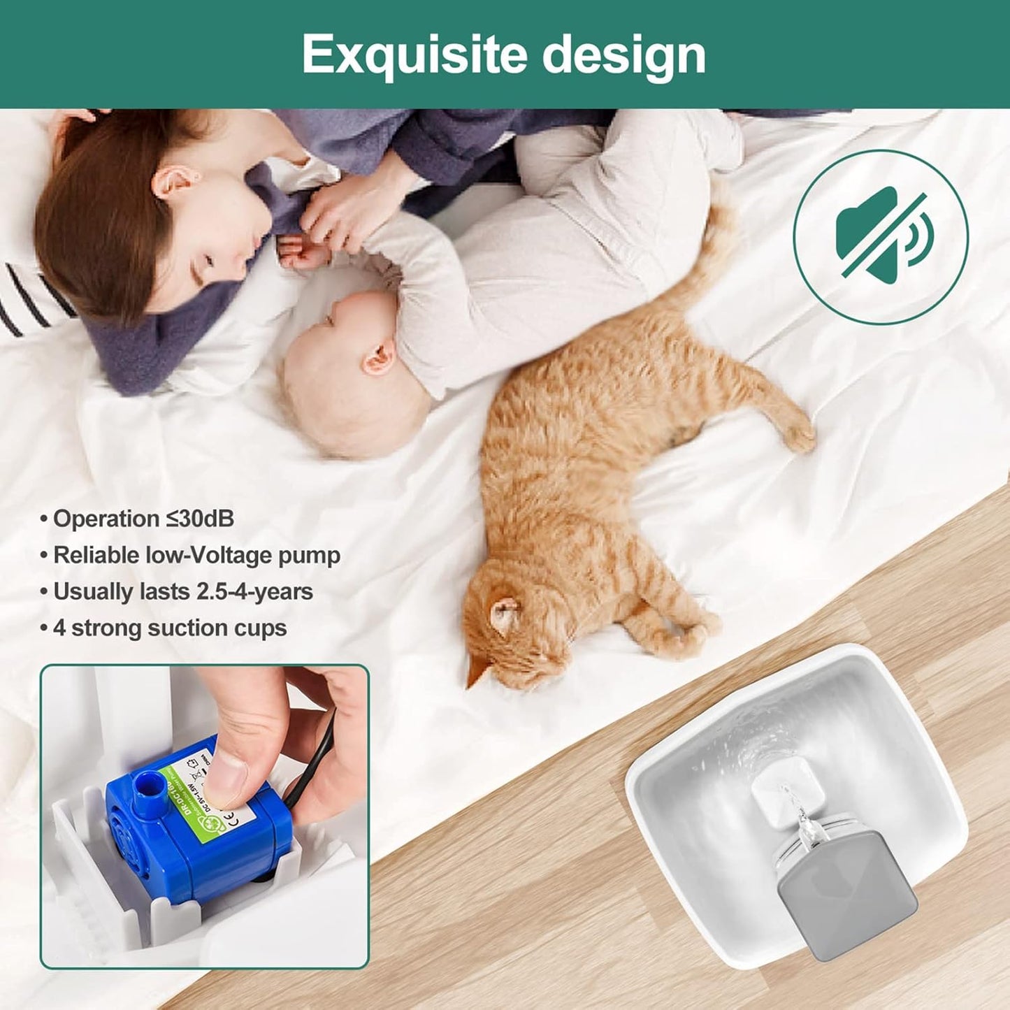 3.1L Medium Pet Water Fountain, Cat Water Fountains, Quiet Automatic Dog Water Drinking Dispenser with Flow Control for Dogs Cats,White