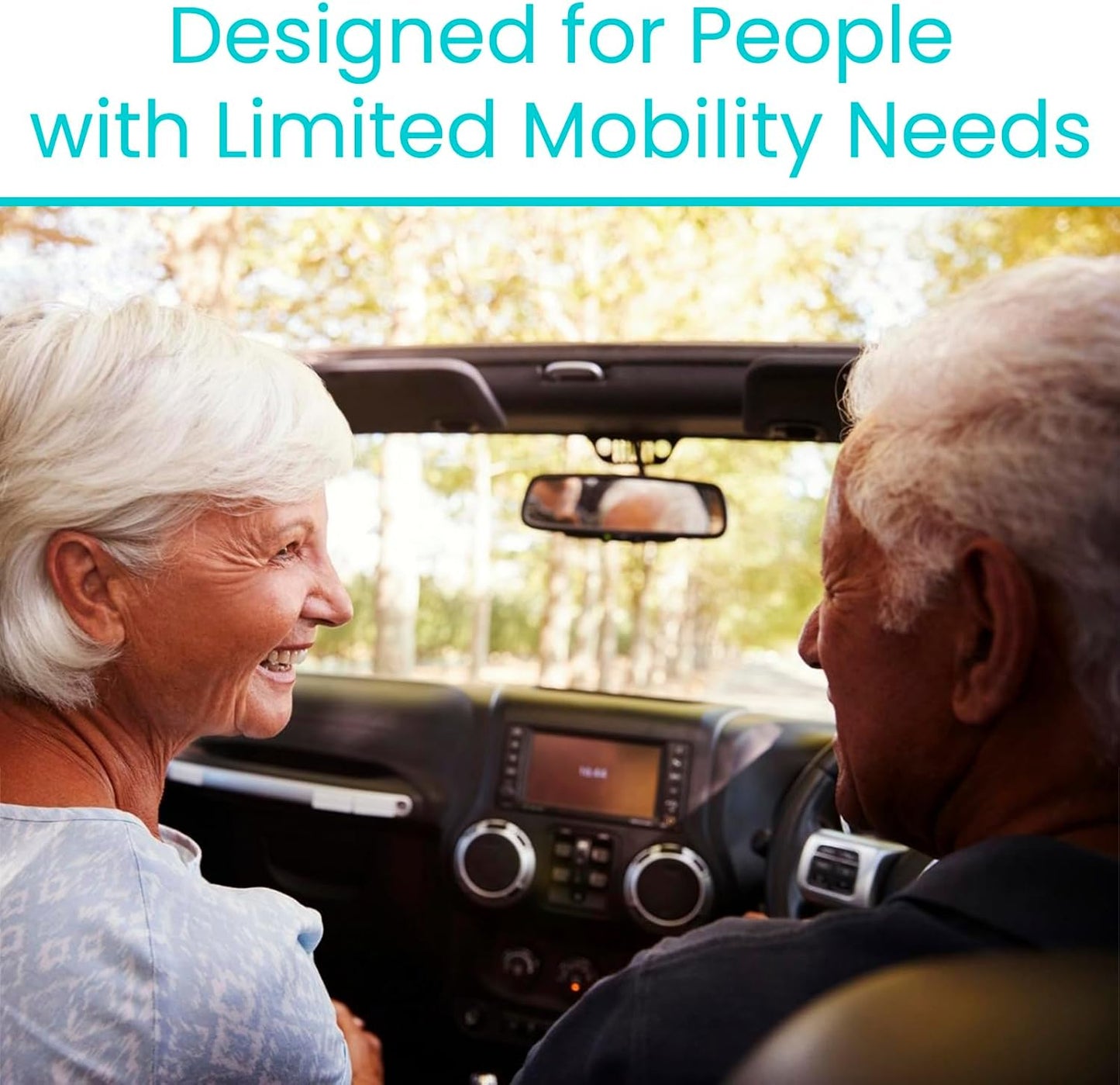 Vive Car Handle Assist for Elderly - Scratch Proof Latch - Auto Grab Bar Cane Support Aid - Standing Mobility Safety Tip to Help Get Out - Portable Assistive Device for Seniors, Handicapped