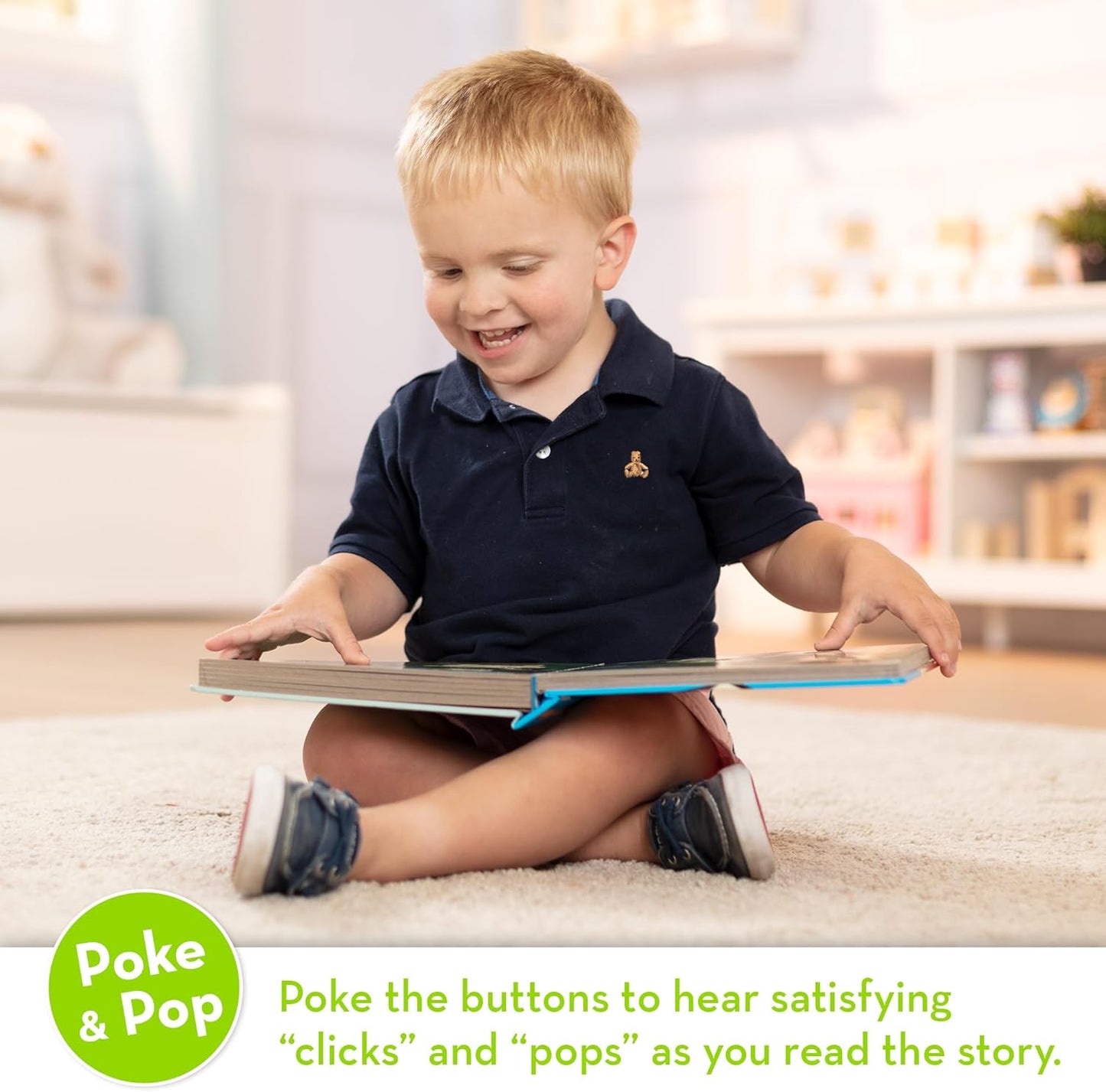 Melissa & Doug Poke-a-Dot! Old MacDonald’s Farm, Interactive Children's Board Book with Buttons to Pop, Educational Sensory Toy for Toddlers & Preschoolers Ages 3+ - FSC Certified