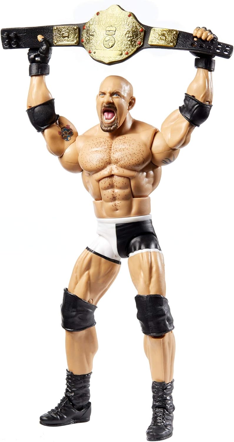 WWE Goldberg Elite Series #74 Deluxe Action Figure with Realistic Facial Detailing, Iconic Ring Gear & Accessories