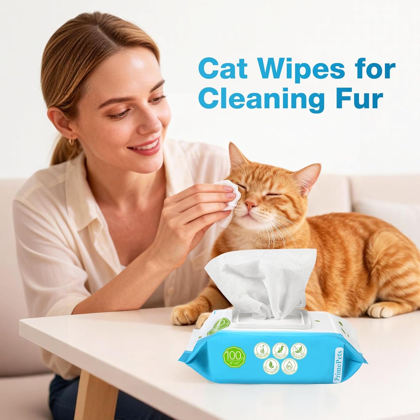 Prime Pets Dog Wipes for Paws and Butt, 600 Count, Pet Wipes for Dogs & Cats, 100% Fragrance Free, Deodorizing Puppy Wipes for Cleaning Face Eyes Ears Paws Teeth Body