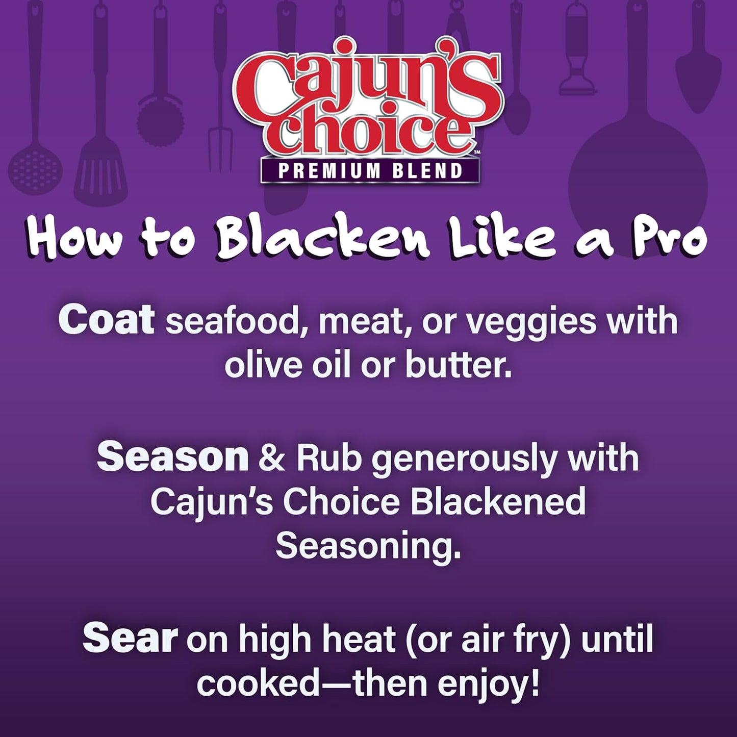 Blackened Seasoning 22 oz Food Service – Ideal for Grilling or Cooking Fish, Chicken, Pork, Steak, Vegetables, Burgers, Salmon, Soups & More - Great for Restaurant Kitchens – Adds Authentic Louisiana Flavor - By Cajun's Choice
