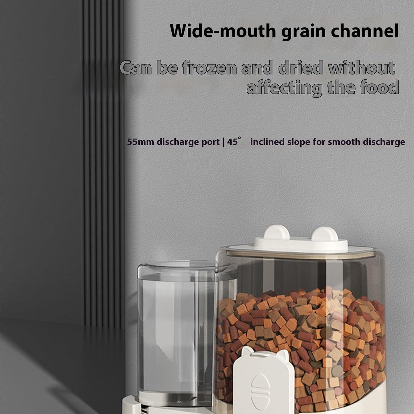 Elevated Pet Feeders with Removable Stainless Steel Bowl and Automatic Water Dispenser Cats and Dogs Anti Spill Pet Food Bowl with Water Fountains