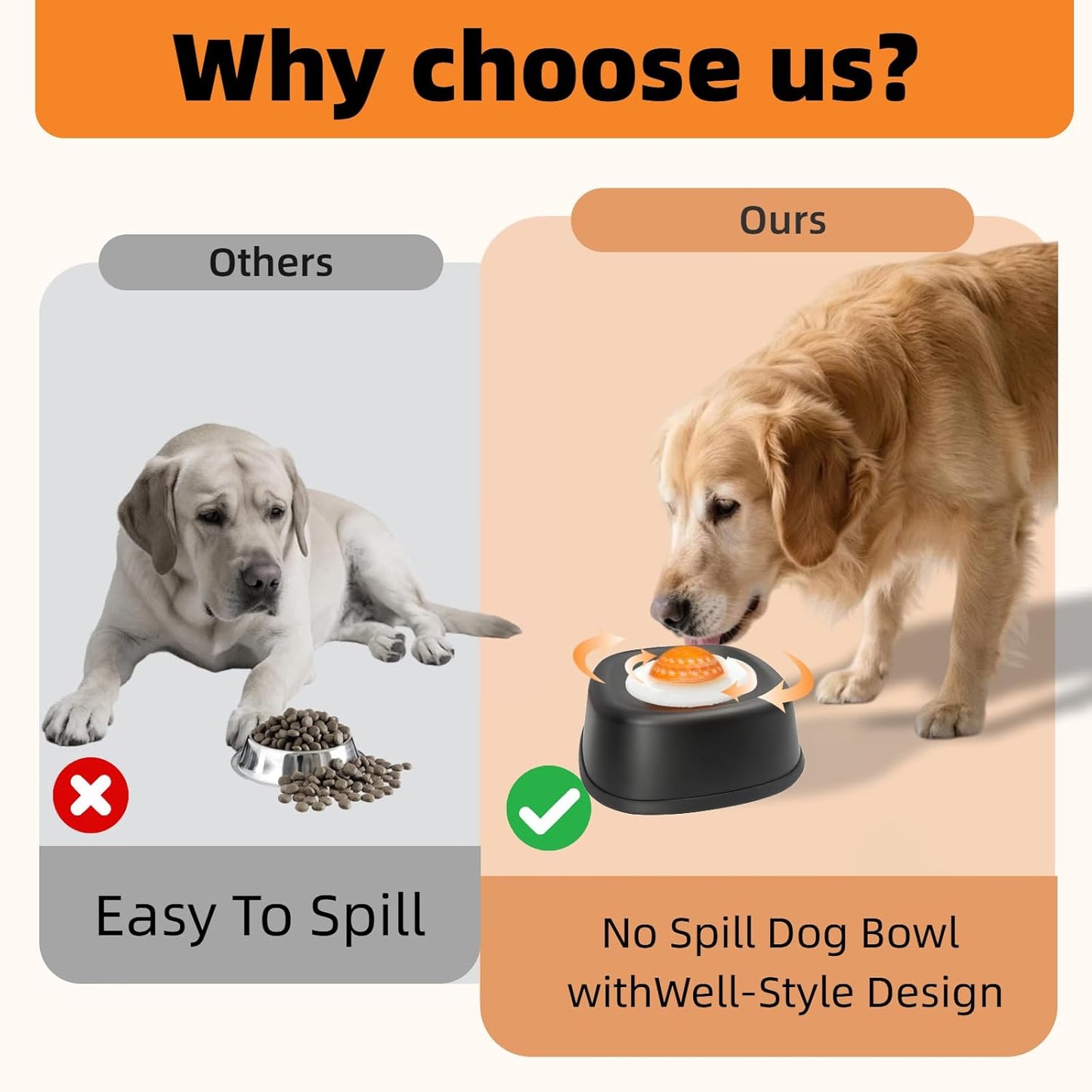 Slow Feeder Dog Bowl for Liquid Treats,Anti-Slip Entertained Ball-I Bone Broth Dog Lick Bowl, 3/4 Cup Capacity for for Large Medium Small Breeds Dietary Supplement/Post-Op Nutrition (Black)