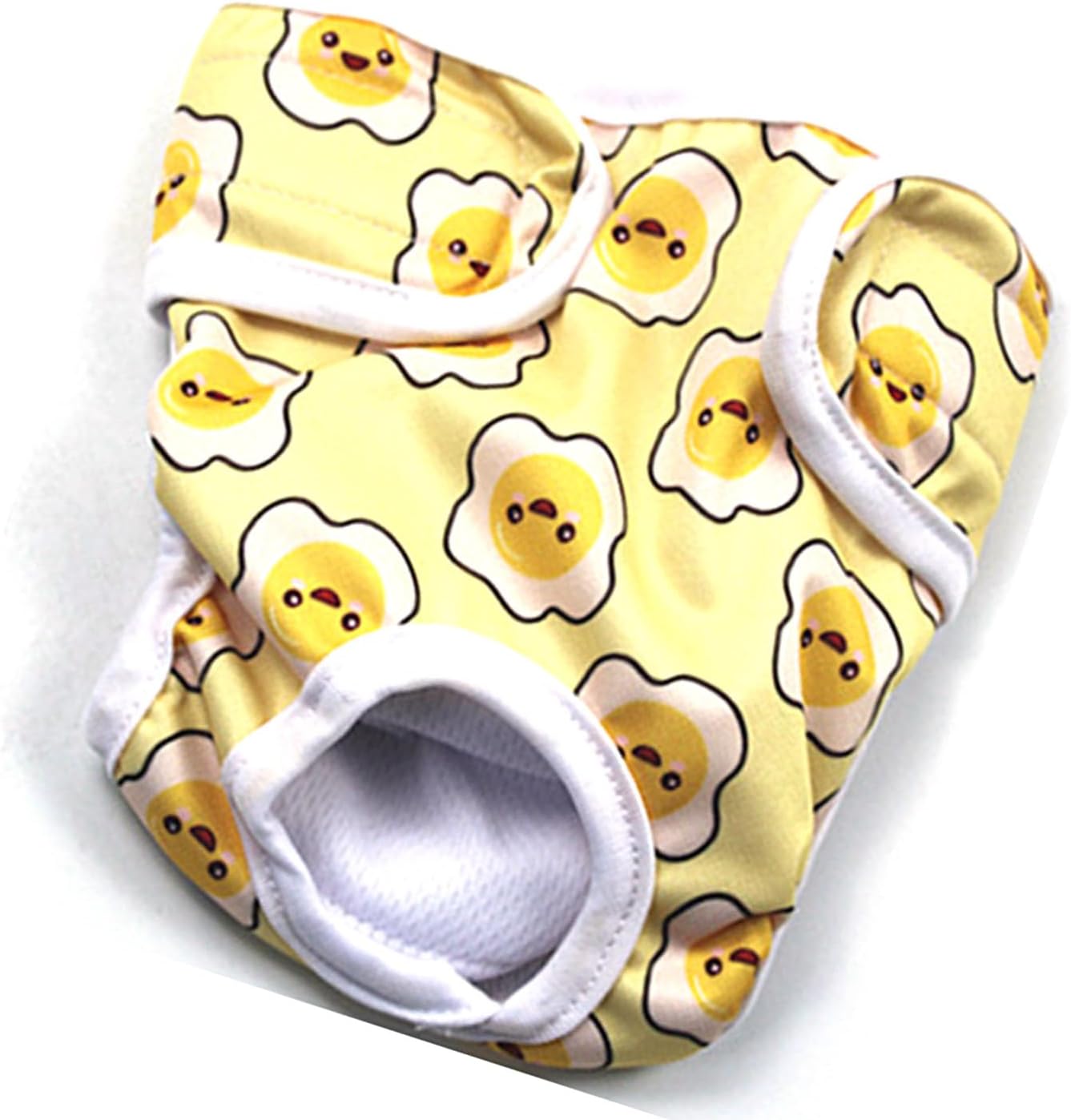 Dog Sanitary Pants Adjustable Leakproof Reusable Dog Physiological Shorts Female Dog Diapers for Outdoor Polyester (Sun Face Printing S)