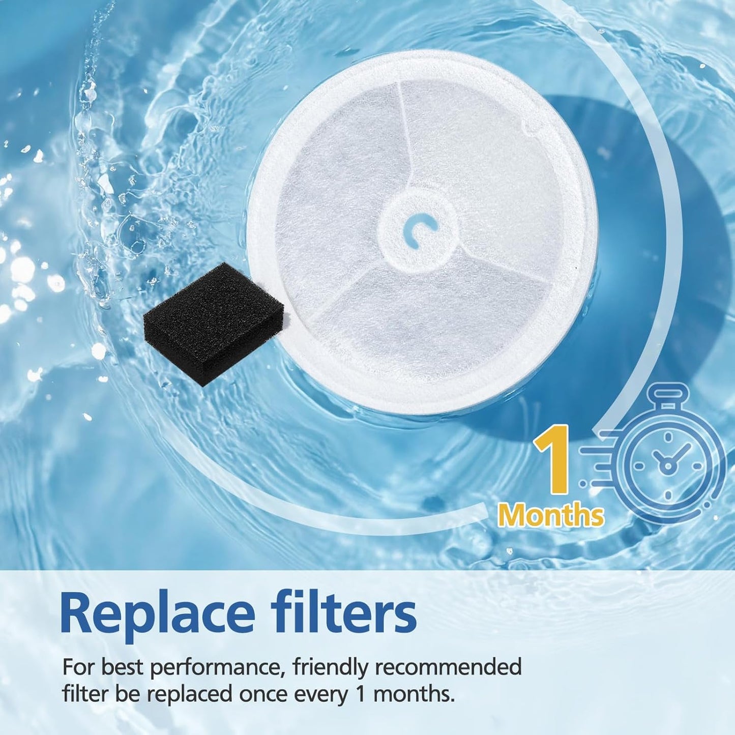 12 PCS Upgraded Filter Unit 3.0 Fit for Pet Cat Water Fountain E versweet Solo 2/Solo SE, E versweet 2S/3/3 Pro, 12 PCS Replacement Filter and 12 PCS Foam Pump Filters
