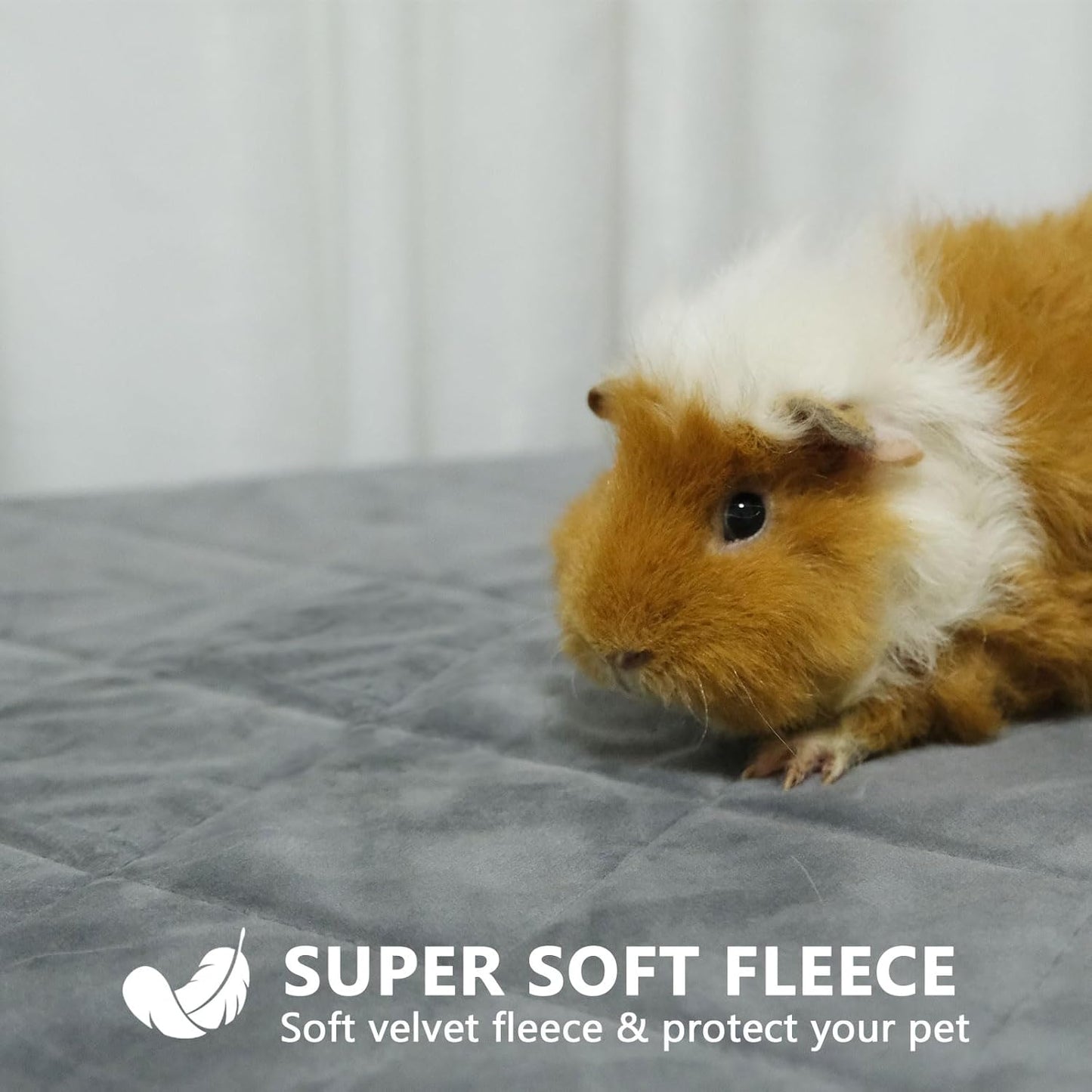 Guinea Pig Fleece Bedding, 24X36in 2Pack, Easy Clean & Super Absorbent & Odor Control & Waterproof Reusable Guinea Pig Cage Liner for Guinea Pig, Dog, Small Animal, Rabbit, Bunny, Chinchilla