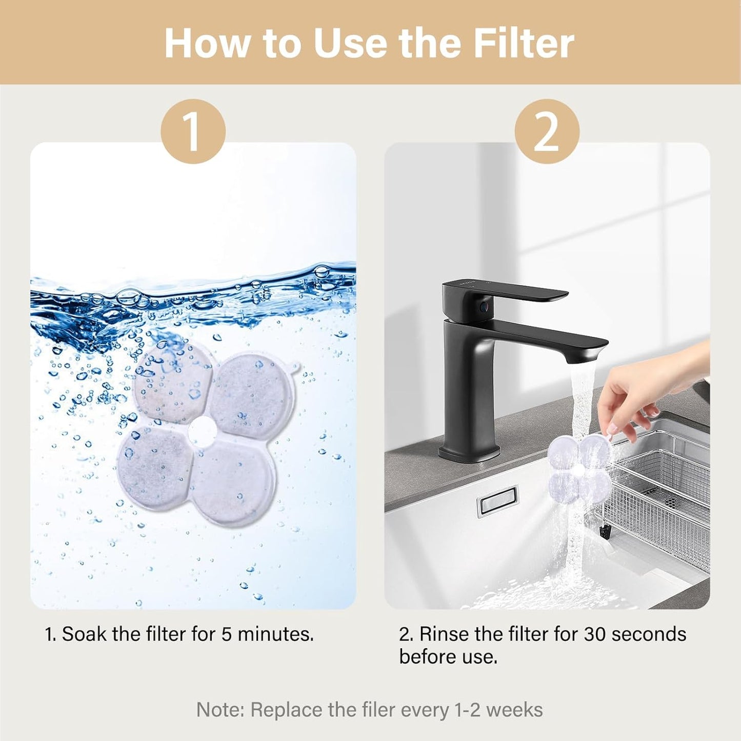 10 Pack Replacement Filters Compatible with Chumajor Wireless 7.5l/254oz/2Gal Dog Water Fountain, 5 Month Set for Large Dogs Water Bowl Dispenser, Includes 10 Filters & 10 Sponges