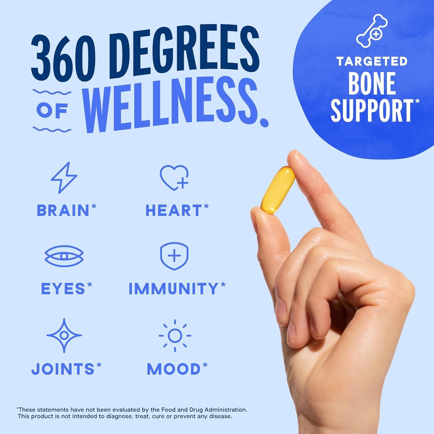 Oceanblue Professional Omega-3 2100 with Vitamin K2 and Vitamin D3-60 Count - Triple Strength Burpless Fish Oil Omega-3 Supplement with EPA, DHA & DPA - Wild Caught - Orange Flavor, 30 Servings