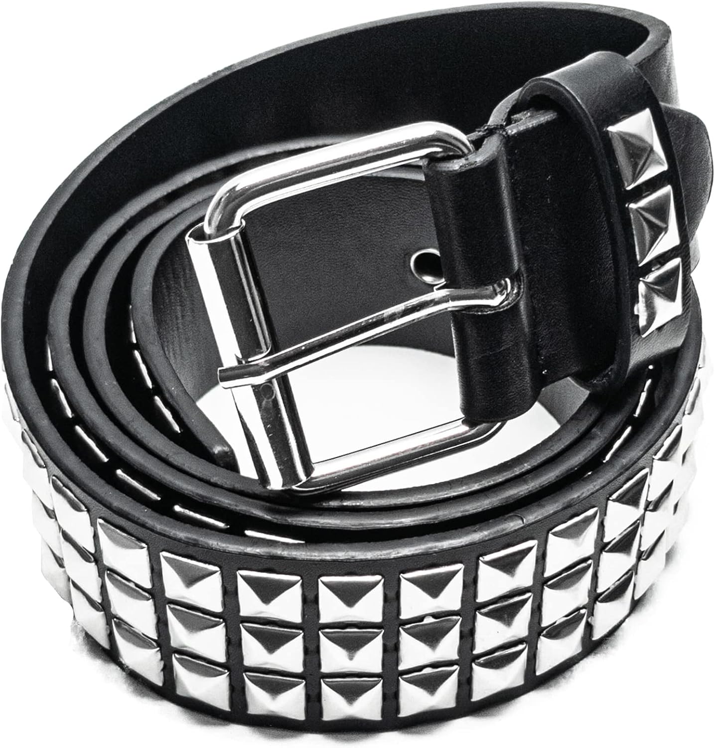 Generic Punk Studded Belt for Women Rock Threads Goth Stud Pyramid Gothic Clothing, Black