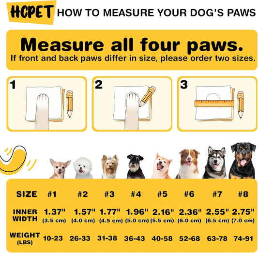 Hcpet Dog Shoes for Dogs, Dog Booties for Dogs, Anti-Slip Dog Boots & Paw Protectors for Hot Pavement Winter Snow Hiking with Reflective Straps Blue Size 6, 4PCS