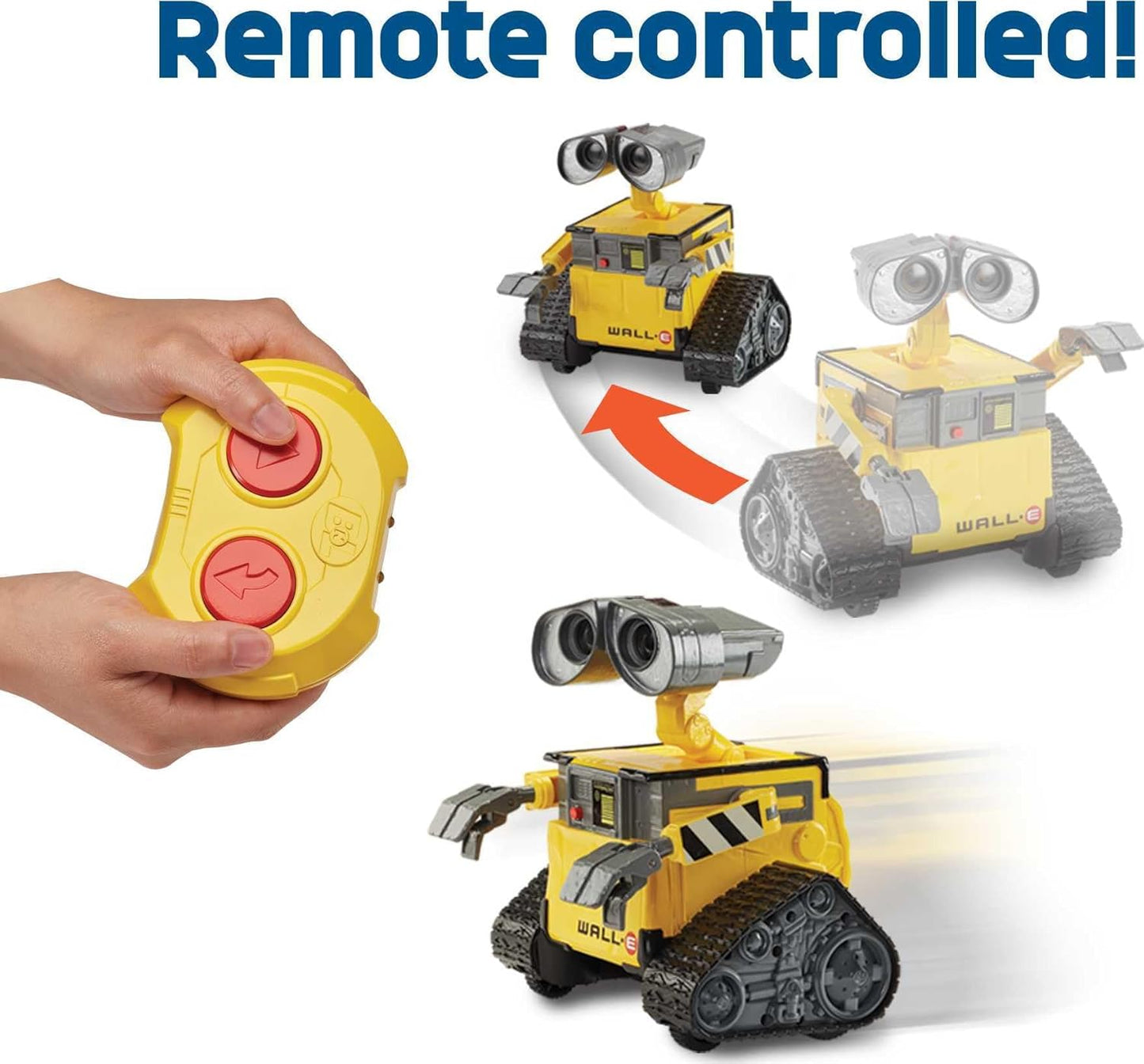 Mattel Disney Pixar WALL-E RC Robot Toy with 20+ Lights & Sounds, Hello WALL-E Action Figure & Remote Control (Amazon Exclusive)