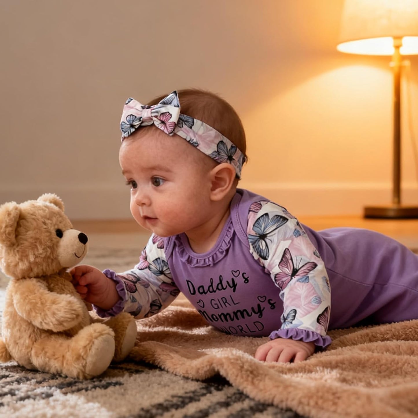 AMAWMW Newborn Baby Girl Little Sister Sleeper Gown Stripe Long Sleeve Nightgown Pajamas Gifts Stuff Essential Outfit
