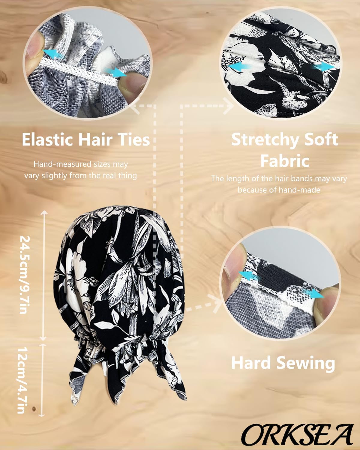 Chemo Headwear for Women Pre-Tied Head Scarf Slip On Headwraps Soft Turbans Cancer Hats Beanie Coverings Scarves