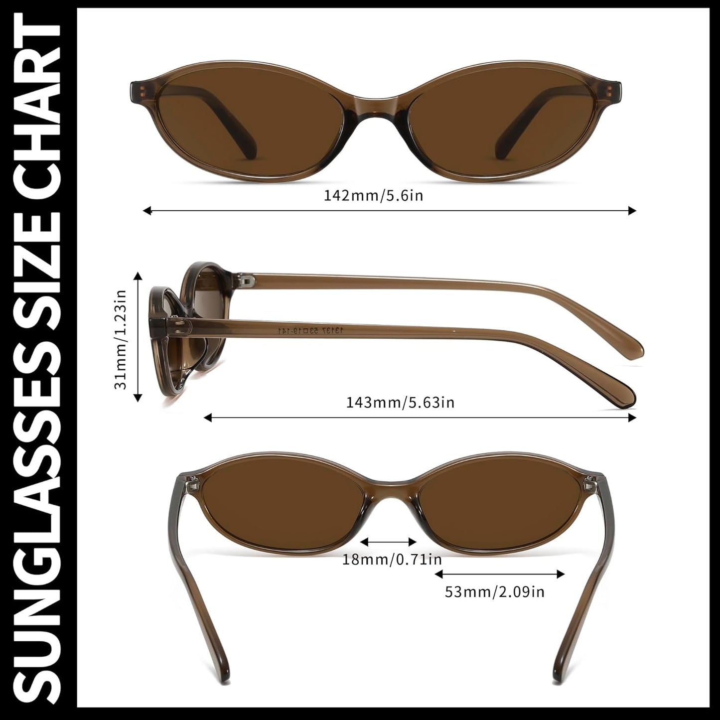 Retro Oval Sunglasses for Women Small Cat Eye Sun Glasses Womens Trendy Y2K Narrow Shades UV400 Protection CL009