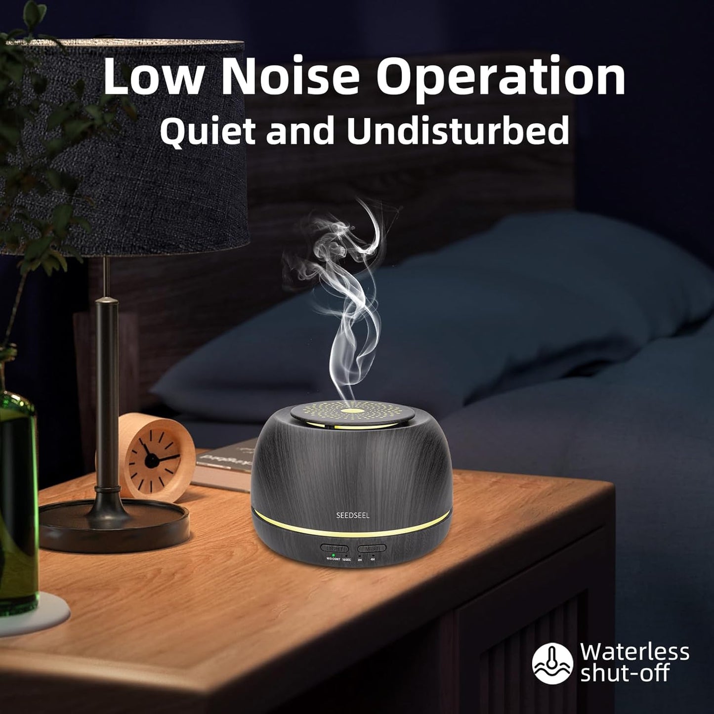 300ML Essential Oil Diffuser,Ultrasonic Aromatherapy Diffuser, 7-Color Gradient Lights, Remote Control, 8 Hours Run Time, Suitable for Home,Office