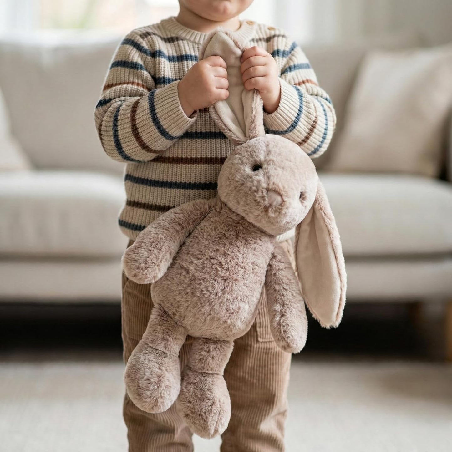 Bunny Rabbit Stuffed Animals Plush Toys for Kids Girls Boys Baby Birthday Bedtime Gift, 17.7 inches
