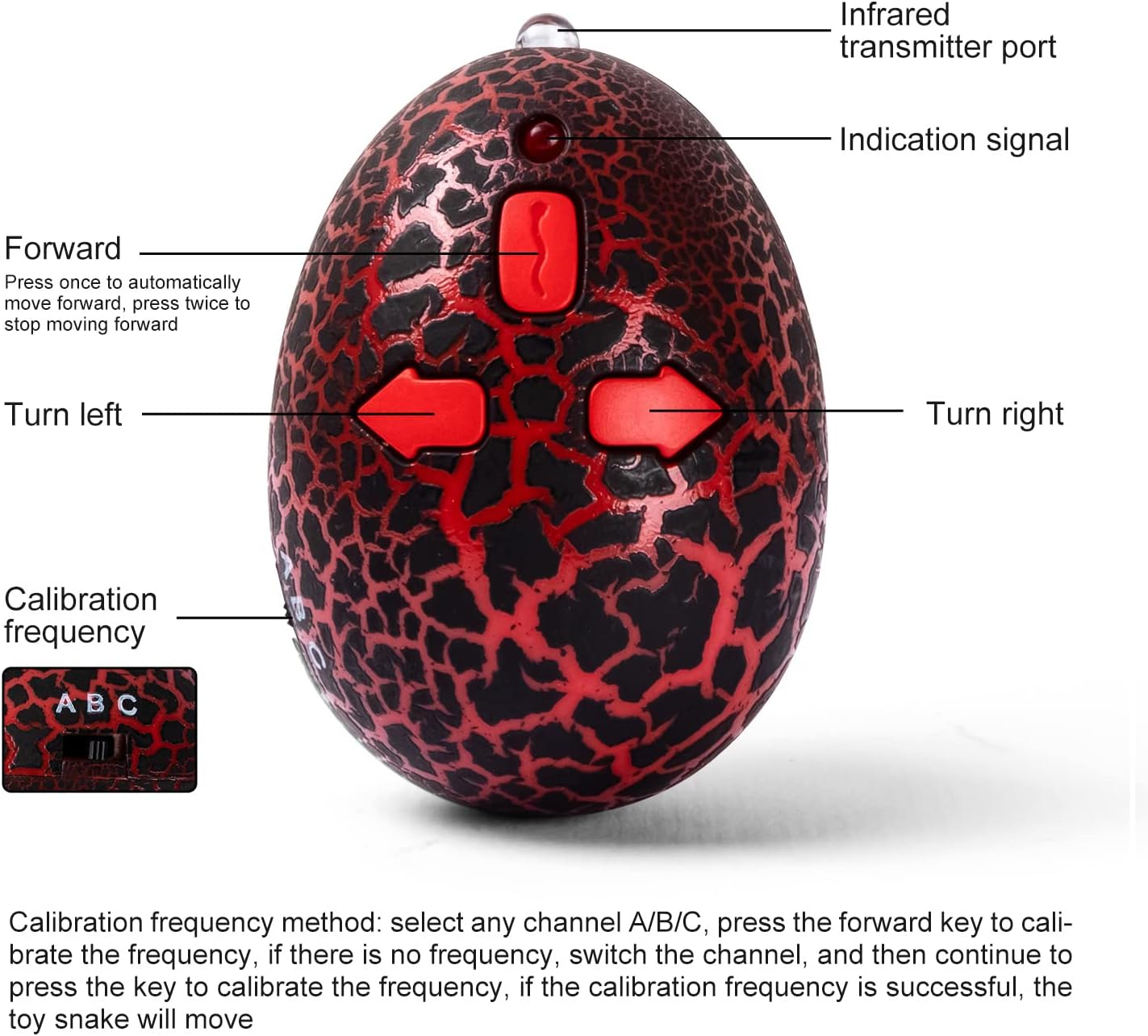 RC Snake Toy: Realistic Prank Cobra, Rechargeable, Smart Sensing, Infrared Controller for Kids/Cat (Black)