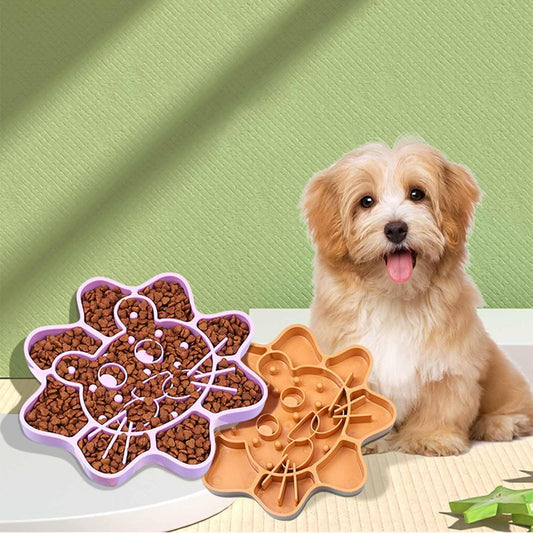 Slow Eating Big for Cat Shape Bowl Interactive Dog Bowls Prevents Obesity Slip Pet Bowl Choking