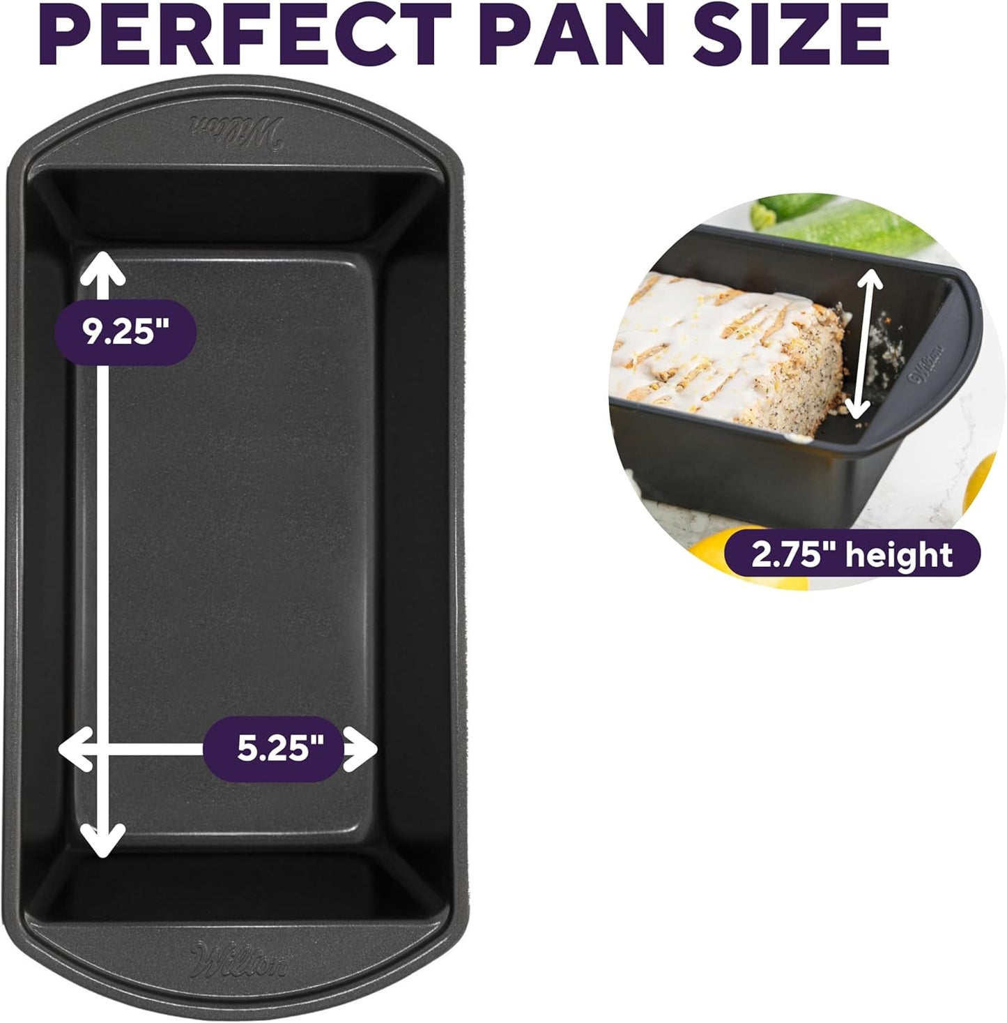 Wilton Gold Premium Non-Stick Warp-Resistant Bakeware, Made without PFAs, Large Loaf Pan, 9.25 x 5.25 in, Packaging May Vary