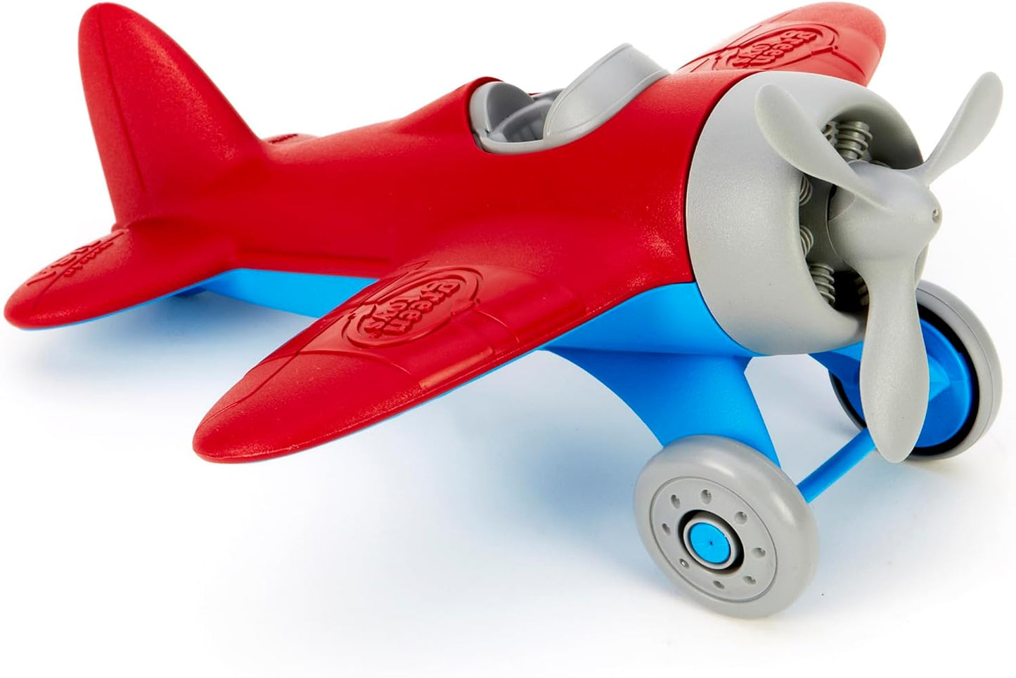 Green Toys Airplane, Red/Blue - Pretend Play, Motor Skills, Kids Flying Toy Vehicle. No BPA, phthalates, PVC. Dishwasher Safe, Recycled Plastic, Made in USA.
