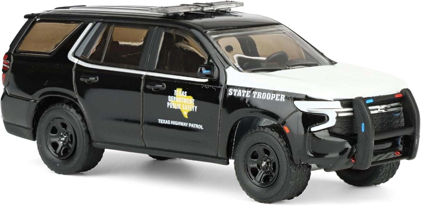 Greenlight 1/64 2024 Chevrolet Tahoe Police Pursuit Vehicle, Texas Highway Patrol, Hobby Exclusive Hot Pursuit GLT30540
