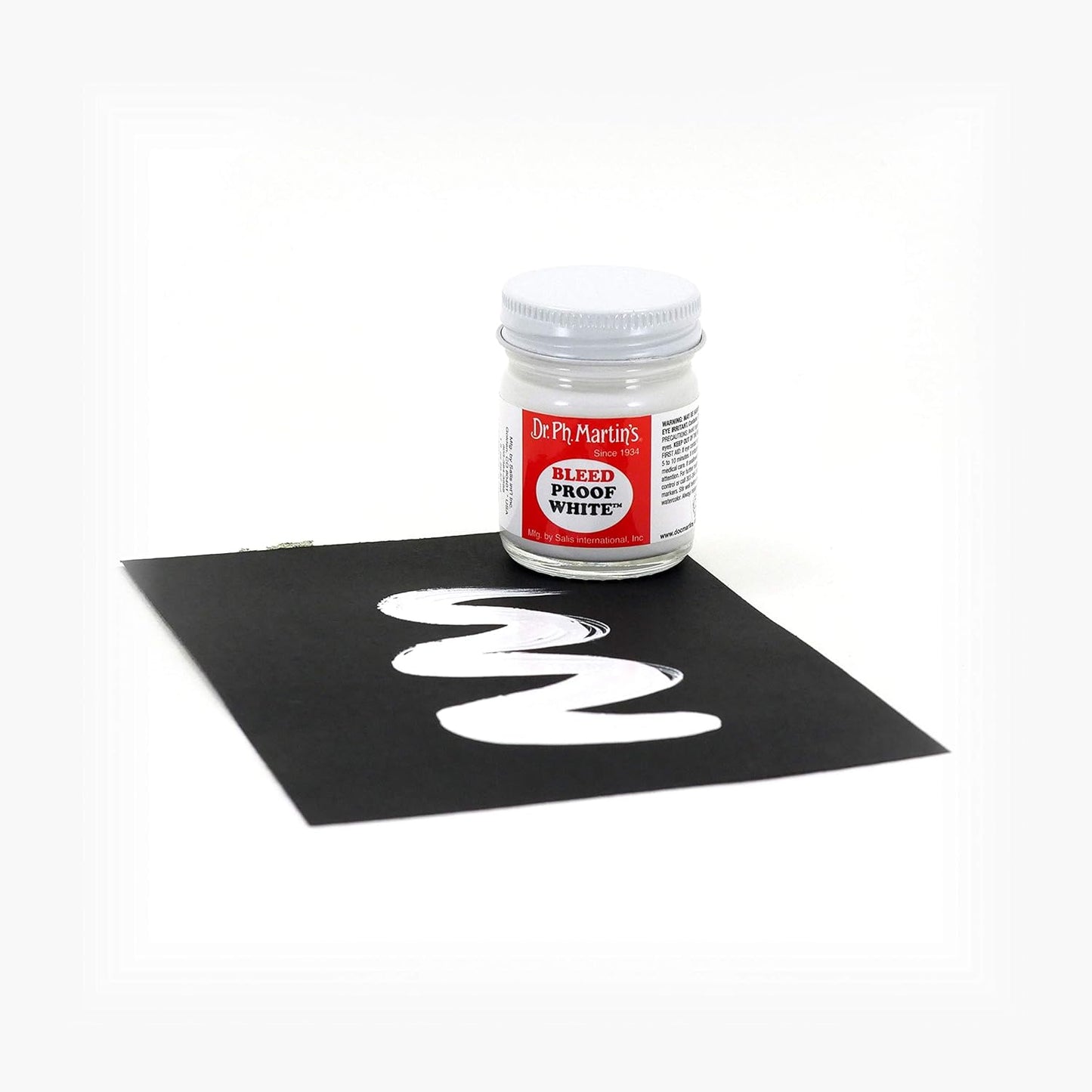 Dr. Ph. Martin's Bleed Proof White Fine Art Paint, 1.0 oz, White, 1 Jar