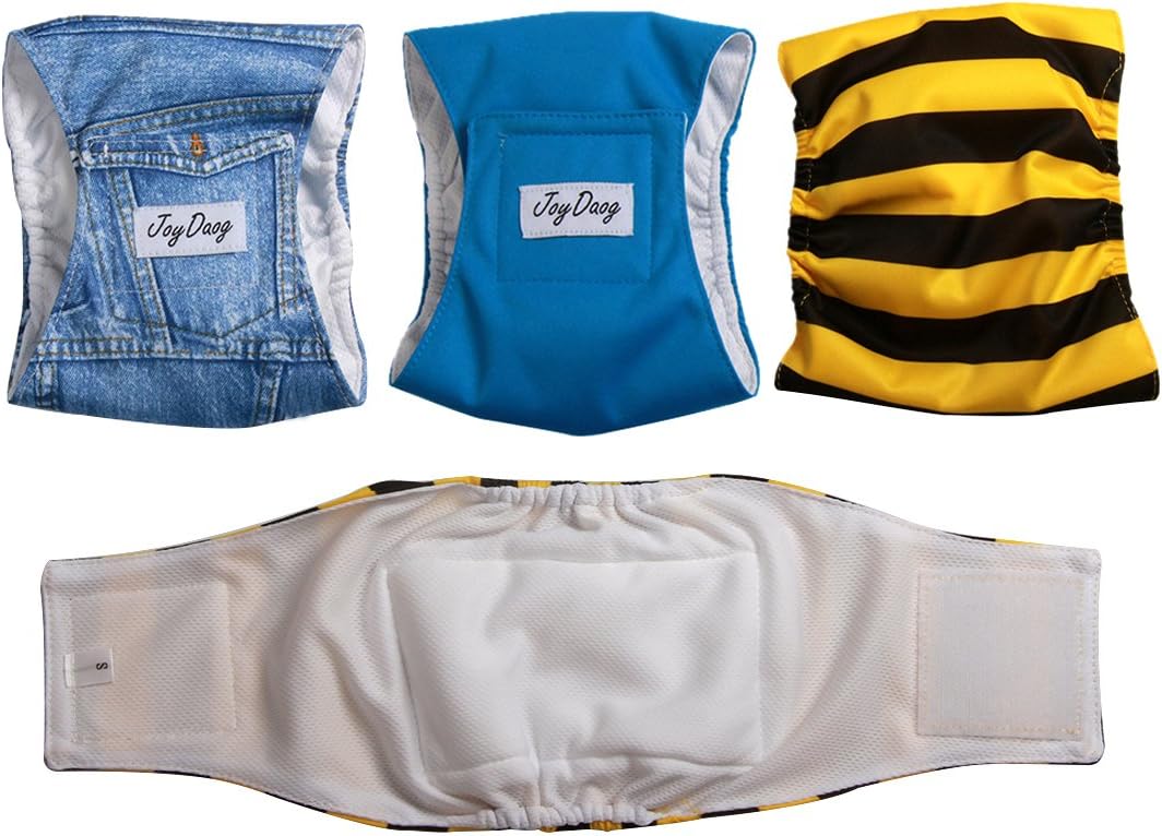 Reusable Belly Bands for Dogs,3 Pack Male Dog Diapers Male Washable Puppy Wrap XXL