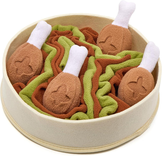 Dog Enrichment Toys Interactive Dog Treat Puzzle, Squeaky Dog Toys, Machine Washable Puzzle Hide Treats for Slow Feeder, Made of Recycled Materials, All Breed Sizes