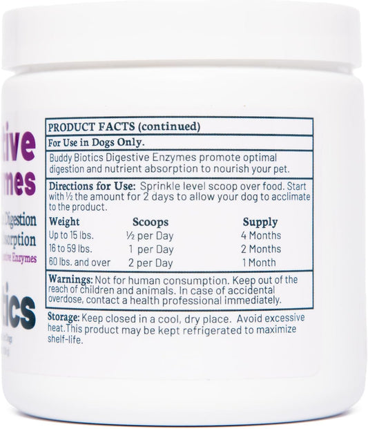 Digestive Enzymes Powder for Dogs 7-Targeted Digestive Enzymes to Help Break Down Kibble, Supports Digestion & Nutrient Absorption, Easy Sprinkle-On Formula