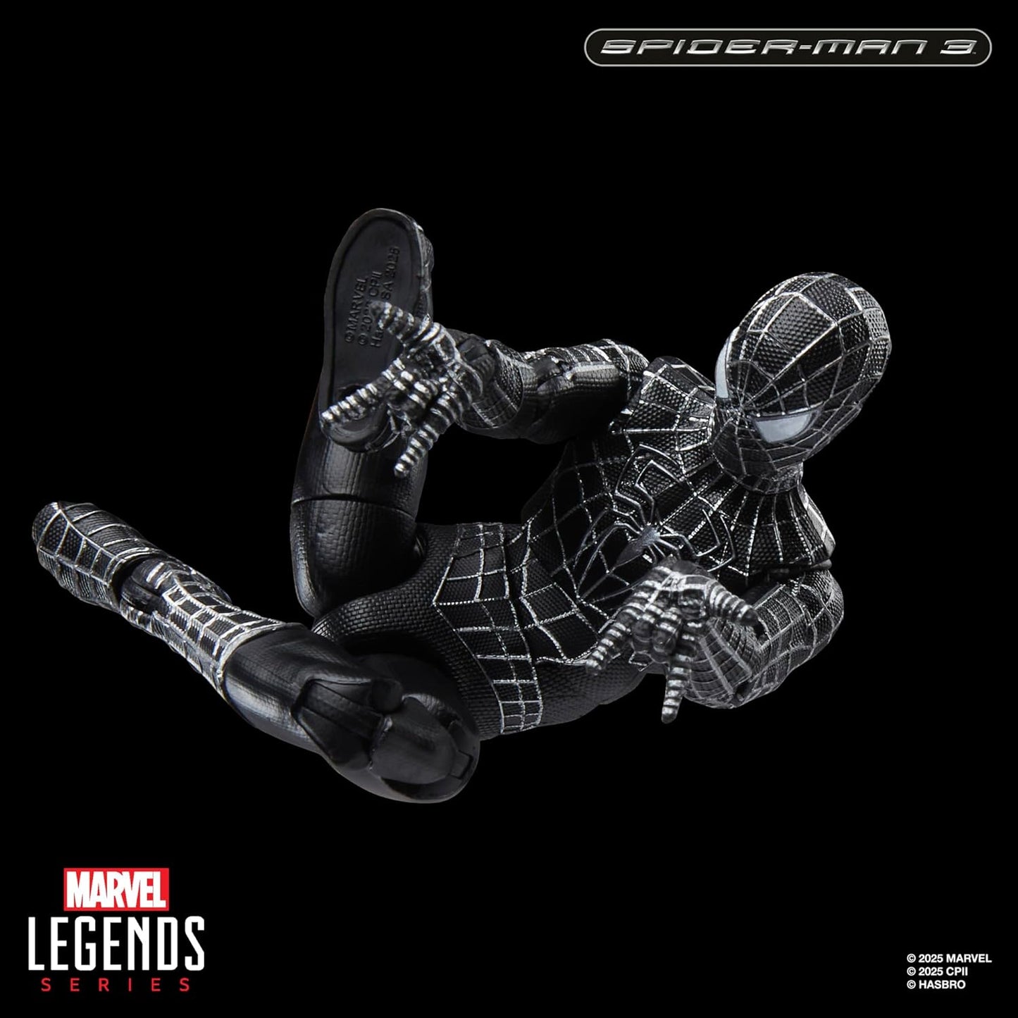 Marvel Legends Series Spider-Man, Spider-Man 3 Collectible 6 Inch Action Figure with Symbiote Accessories