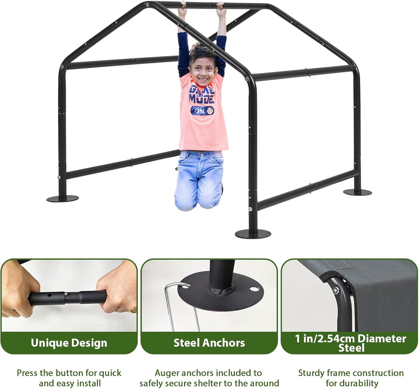 Dog Shades for Outside - Outdoor Dog Kennel for Small Dogs, 29.5”x25.6”x25.6” Outdoor Sun Rain Canopy Pet House, Waterproof Pet Canopy Shelter for Small Animals with Ground Nails