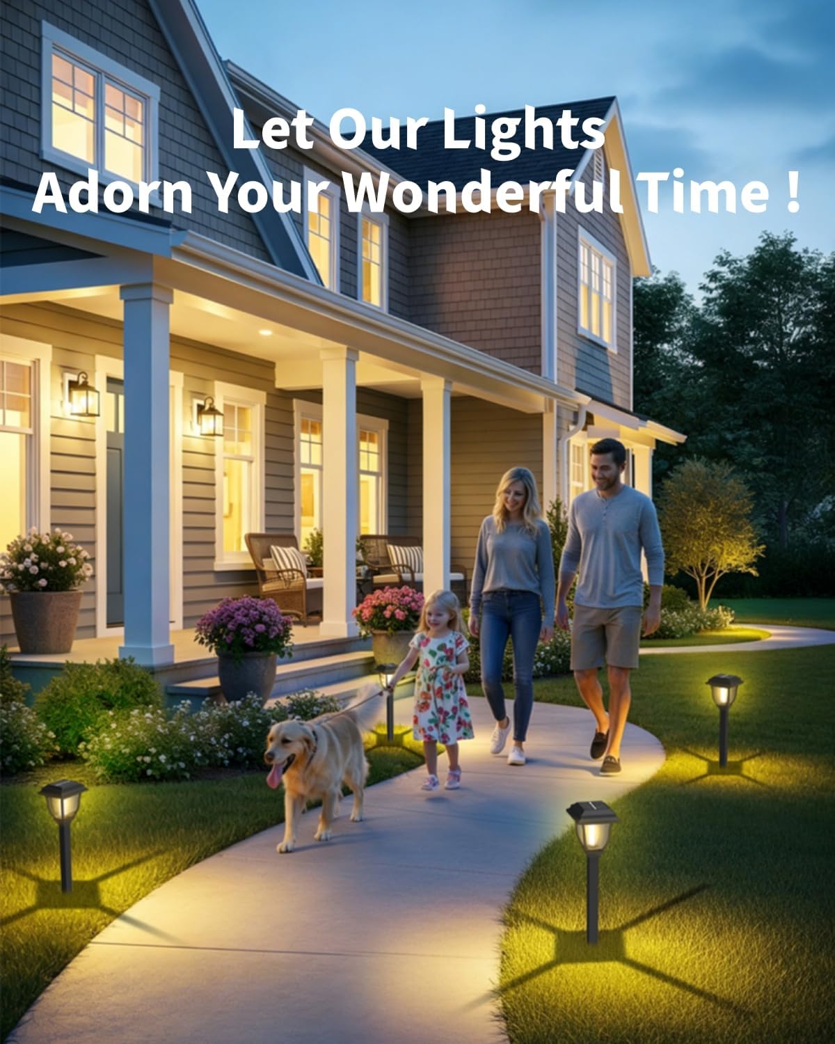 Solar Pathway Lights 12 Pack Outdoor 3000K Bright Auto On/Off Solar Garden Lights Long Lasting Solar Powered Landscape Light for Path Yard Walkway Lawn Driveway Decor Lighting - Warm White
