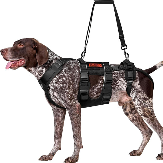 OneTigris Breathable Dog Lift Harness for Large Medium Sized Dogs, Dog Sing for Large Dogs Hind Leg Support, Dog Hip Support Brace Front Leg Vrace