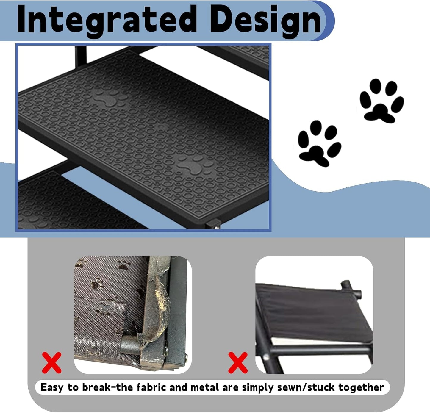 Dog Stairs for Car, Dog Steps for Car with Upgraded Load-Bearing Capacity, Dogs Stairs for Large Dogs, Pet Steps, 5 Steps